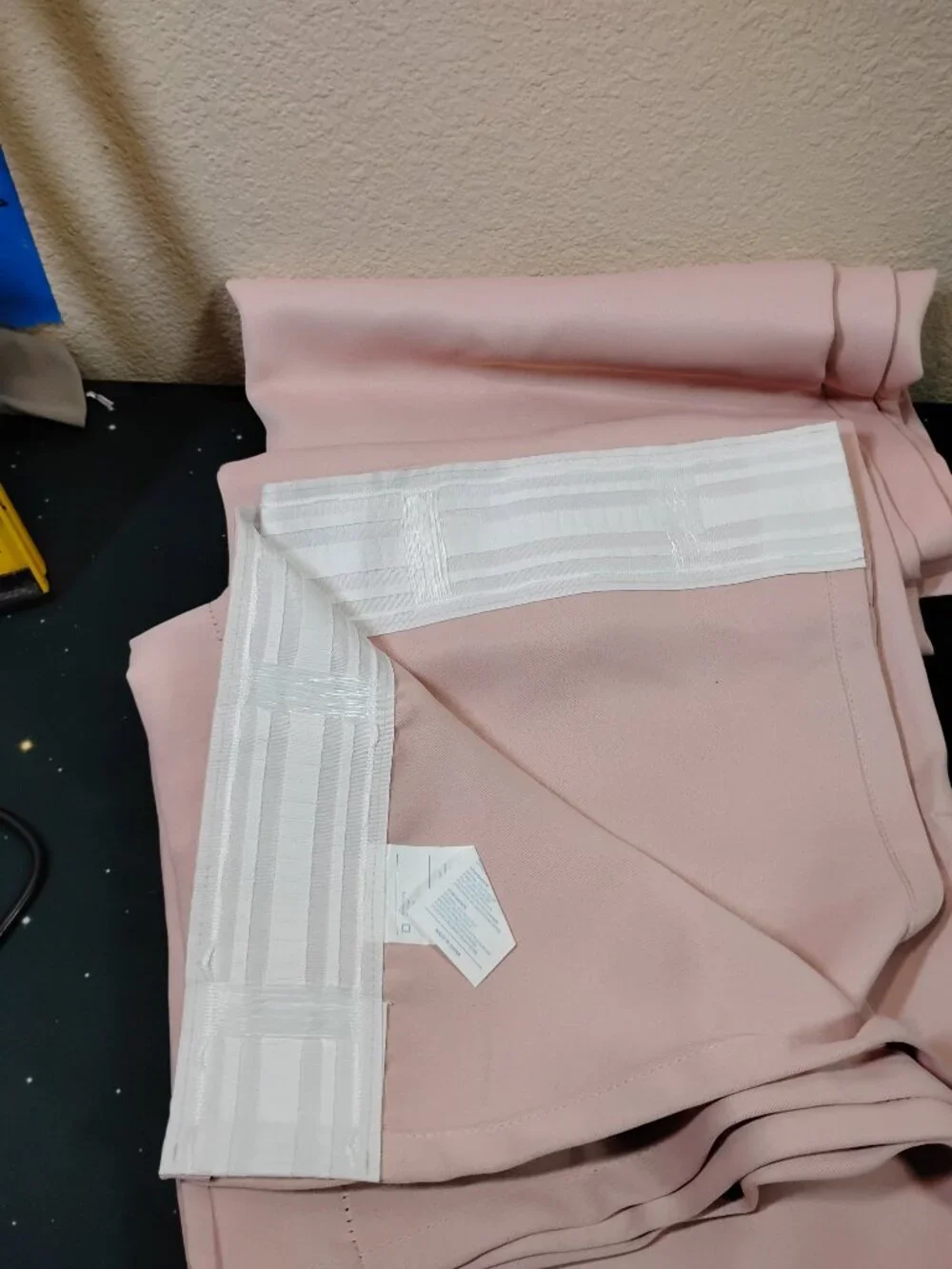 Soft Pink Curtain Panels 52x96 Window Drapes Back Tab Rod Pocket Pair Set